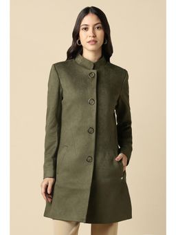 Allen Solly - Women Green Solid Casual Jacket