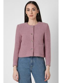 Van Heusen - Pink Solid Casual Jacket