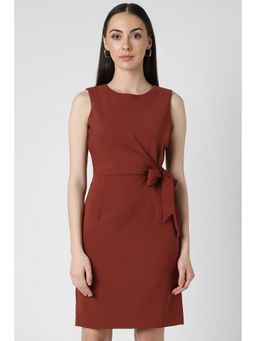 Van Heusen - Women Red Solid Formal Dress
