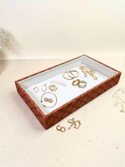 La Trove - Tan Vegan Designer Leather Plain Organizer