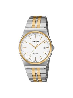 Casio - Men Stainless Steel White Analog Casual Watch MTP-B145SG-7AVDF (Medium)