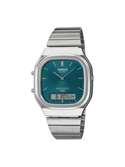 Casio - Unisex Stainless Steel Teal Analog - Digital Casual Watch AQ-240E-3ADF (Medium)