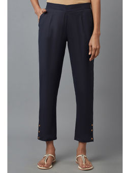 Aurelia - Blue Solid Trousers