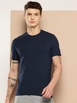 Alcis - Mens Navy Blue Cotton Lycra Tee