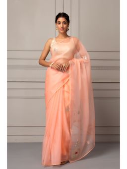 Geroo Jaipur - Handcrafted Gota Patti Organza Saree