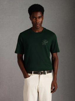 Tommy Hilfiger - Embroidered Logo Regular Fit Cotton T-shirt -Green