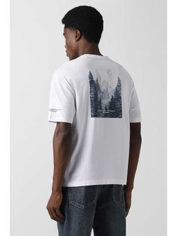 Van Heusen - Men White Graphic Print Crew Neck T-shirt