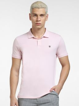 Jack & Jones - Pink Graphic Print Polo T-shirt