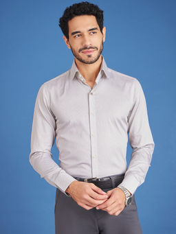 Louis Stitch - Mens Formal Graphic Cotton Shirt Comfort Fit White