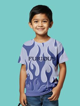 Nusyl - Blue Knitted Half Sleeves T-Shirt