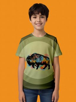 Nusyl - Green Knitted Half Sleeves T-Shirt