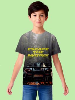 Nusyl - Grey Knitted Half Sleeves T-Shirt