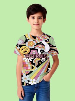 Nusyl - Multi-Color Knitted Half Sleeves T-Shirt