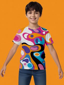 Nusyl - Multi-Color Knitted Half Sleeves T-Shirt