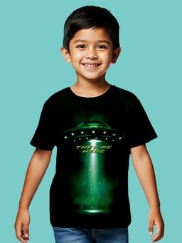 Nusyl - Black Knitted Half Sleeves T-Shirt