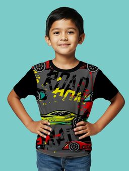 Nusyl - Black Knitted Half Sleeves T-Shirt