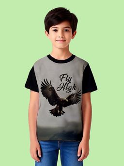 Nusyl - Black Knitted Half Sleeves T-Shirt