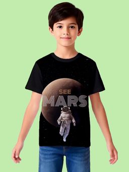 Nusyl - Black Knitted Half Sleeves T-Shirt