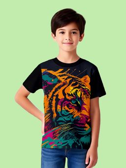 Nusyl - Black Knitted Half Sleeves T-Shirt