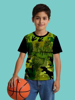 Nusyl - Green Knitted Half Sleeves T-Shirt