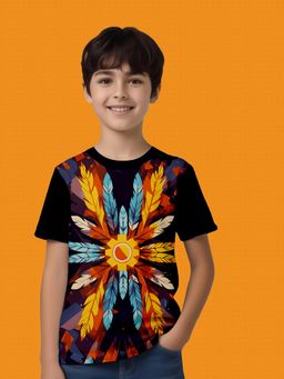 Nusyl - Multi-Color Knitted Half Sleeves T-Shirt