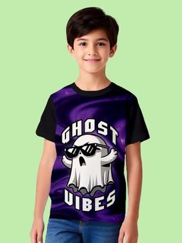 Nusyl - Purple Knitted Half Sleeves T-Shirt