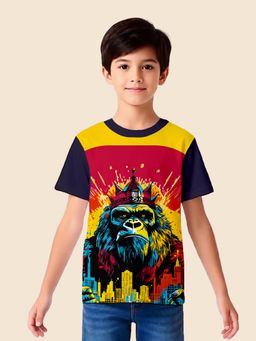 Nusyl - Multi-Color Knitted Half Sleeves T-Shirt