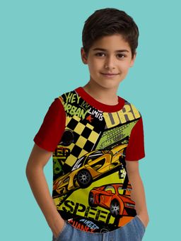 Nusyl - Multi-Color Knitted Half Sleeves T-Shirt