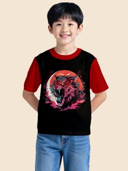 Nusyl - Black Knitted Half Sleeves T-Shirt