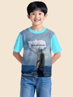 Nusyl - Blue Knitted Half Sleeves T-Shirt