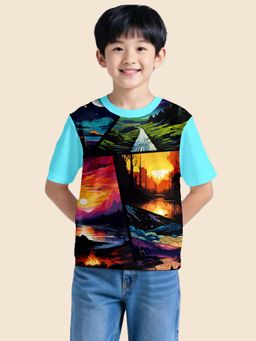 Nusyl - Multi-Color Knitted Half Sleeves T-Shirt