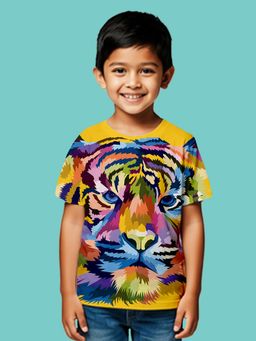 Nusyl - Mustard Knitted Half Sleeves T-Shirt