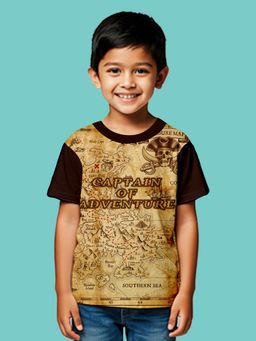 Nusyl - Beige Knitted Half Sleeves T-Shirt