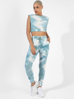 PINACOLADA - Women Blue Tie-Dye Regular Fit Co-Ords Set