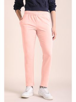 Nobero - Womens Coral Solid Regular Fit Pant