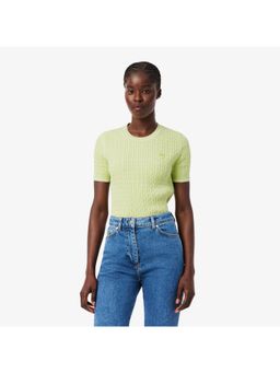 Lacoste - Short Sleeves Cable Knit Sweater