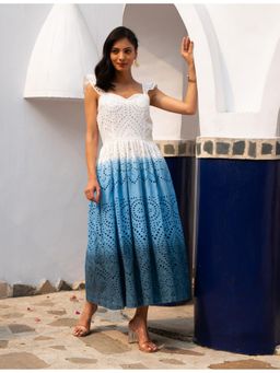 Golden Mirror Fashion - Multi Color Ombre Hakoba Maxi Dress