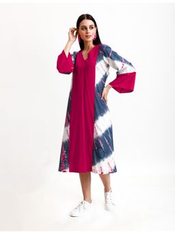 Golden Mirror Fashion - A Line Shibori Dress