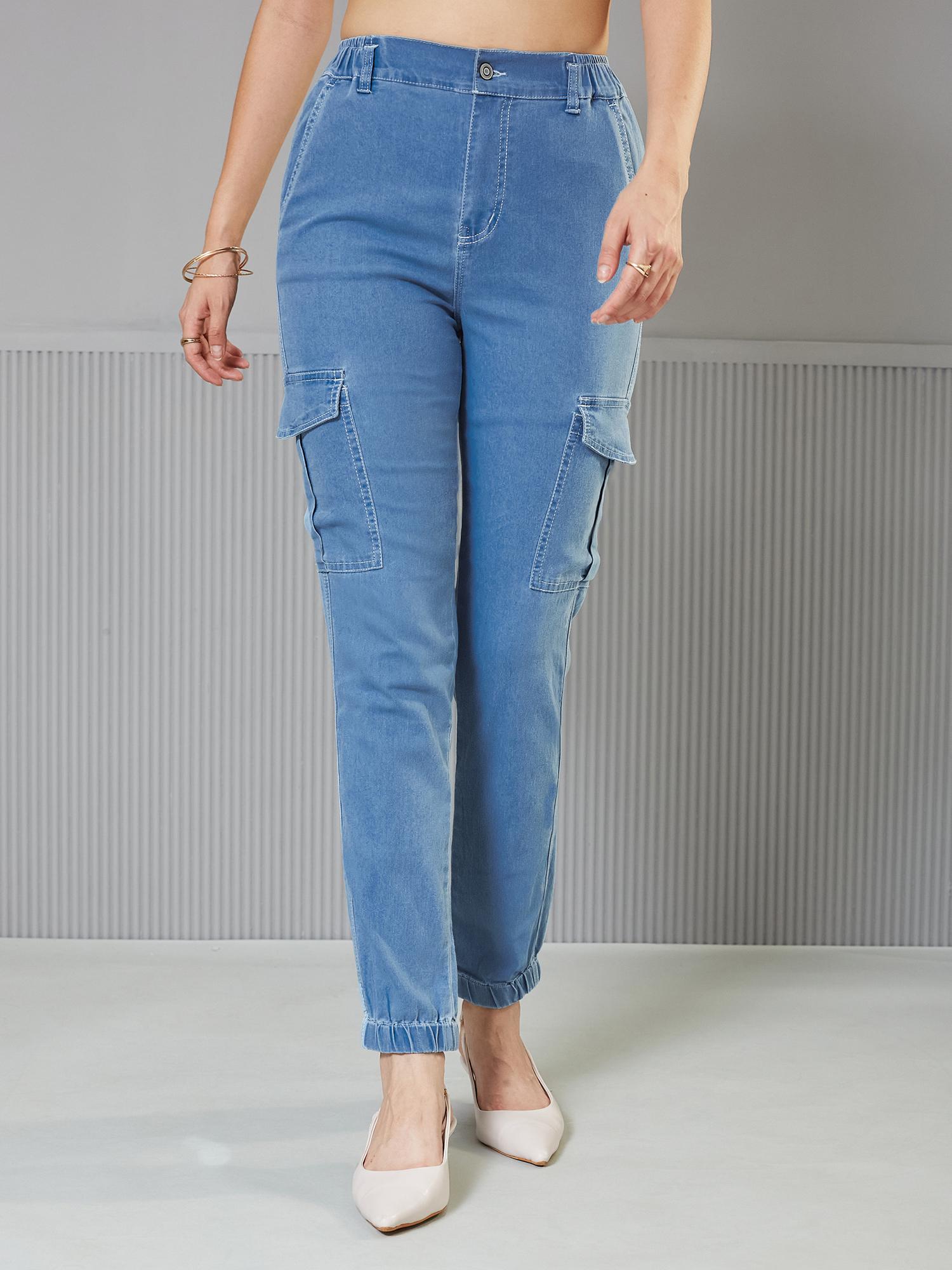 miss chase Womens Light Blue High Rise Stretchable Light Weight Denim Jeans-picture-40