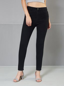 Miss Chase - Womens Black OD Skinny High Rise Stretchable Denim Jeans