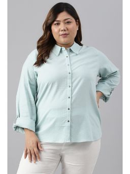 W - Blue Solid Top