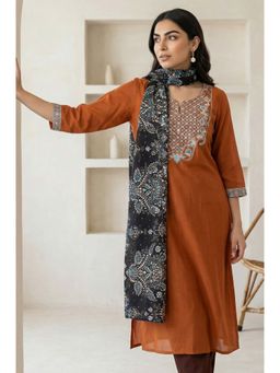 Aurelia - Black Floral Dupatta