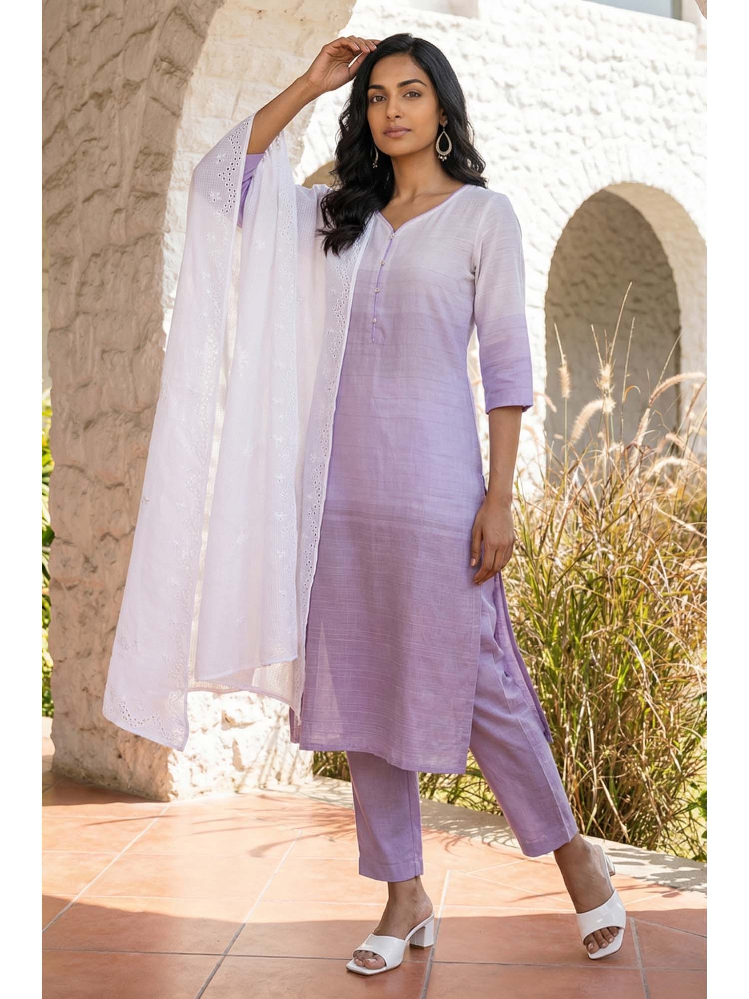White Embroidered Dupatta-image-4