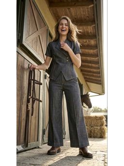 Autumnlane - Grey Solid/Plain Half Sleeves Co-Ord Set