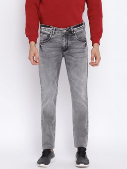 Cantabil - Solid Black Regular Fit Denim Jeans