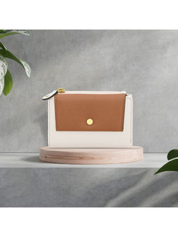 Fastrack - Tan Colour Blocked Wallet For Girls