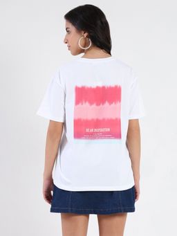 Madame - Front Graphic Print White Sinker T-Shirt