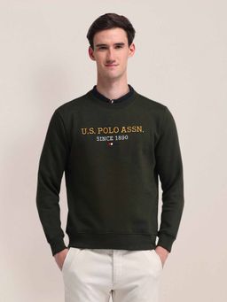 U.S. POLO ASSN. - Green Full Sleeves Round Neck Sweatshirts