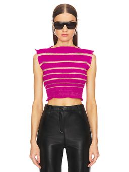 George Trochopoulos - Nude Stripe Top