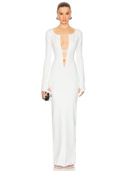 Helsa - Niall Deep V Neck Dress